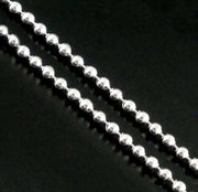Kuglekæde. Platineret. 2 mm